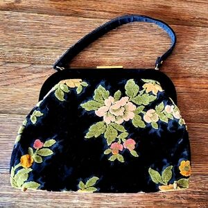 RARE- Bobbie Jerome MCM 1960's Tapestry Hand Bag